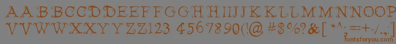 Fairies Wear Boots Font – Brown Fonts on Gray Background