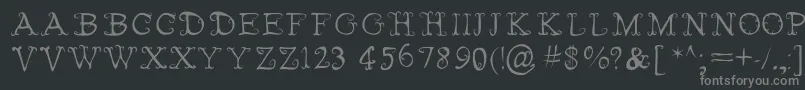 Fairies Wear Boots Font – Gray Fonts on Black Background