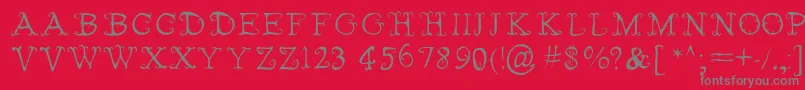 Fairies Wear Boots Font – Gray Fonts on Red Background