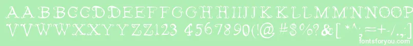 Fairies Wear Boots Font – White Fonts on Green Background