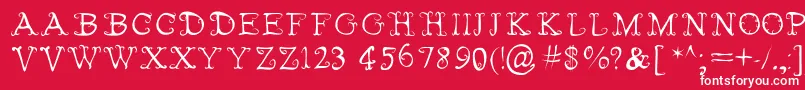 Fairies Wear Boots Font – White Fonts on Red Background