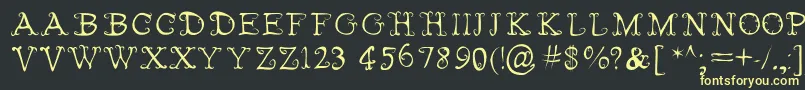 Fairies Wear Boots Font – Yellow Fonts on Black Background
