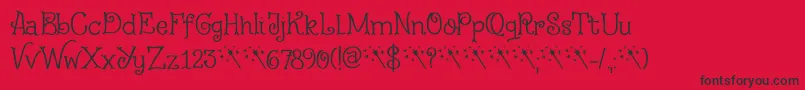 Fairy Godmother DEMO Font – Black Fonts on Red Background