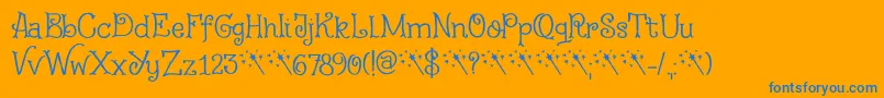 Fairy Godmother DEMO Font – Blue Fonts on Orange Background