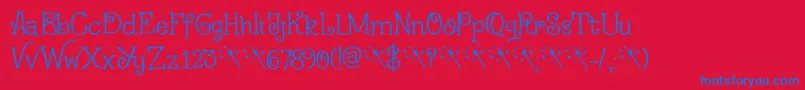 Fairy Godmother DEMO Font – Blue Fonts on Red Background