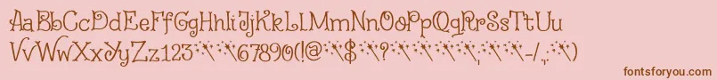 Fairy Godmother DEMO Font – Brown Fonts on Pink Background