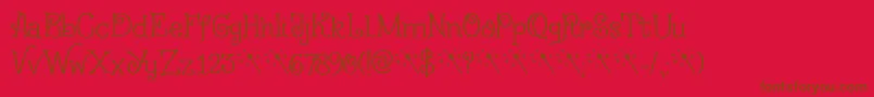 Fairy Godmother DEMO Font – Brown Fonts on Red Background