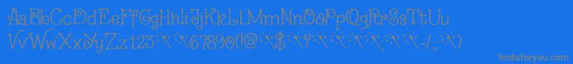 Fairy Godmother DEMO Font – Gray Fonts on Blue Background