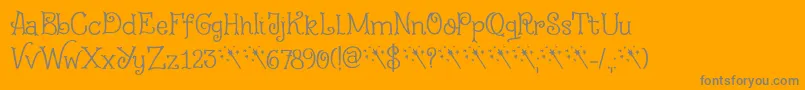 Fairy Godmother DEMO Font – Gray Fonts on Orange Background