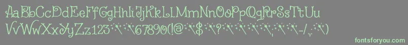 Fonte Fairy Godmother DEMO – fontes verdes em um fundo cinza