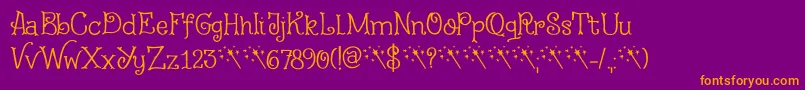 Fairy Godmother DEMO Font – Orange Fonts on Purple Background