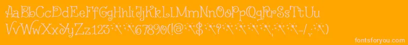 Fairy Godmother DEMO Font – Pink Fonts on Orange Background