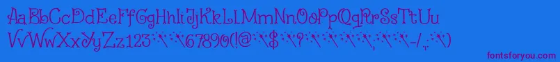 Fairy Godmother DEMO Font – Purple Fonts on Blue Background
