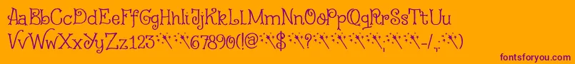 Fairy Godmother DEMO Font – Purple Fonts on Orange Background