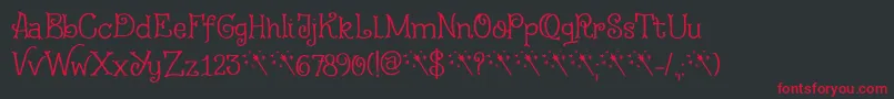 Fairy Godmother DEMO Font – Red Fonts on Black Background