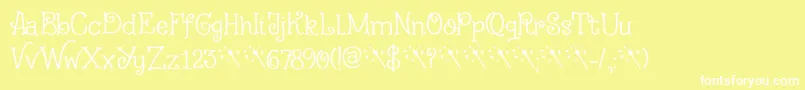 Fairy Godmother DEMO Font – White Fonts on Yellow Background
