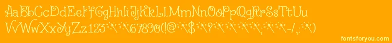 Fairy Godmother DEMO Font – Yellow Fonts on Orange Background