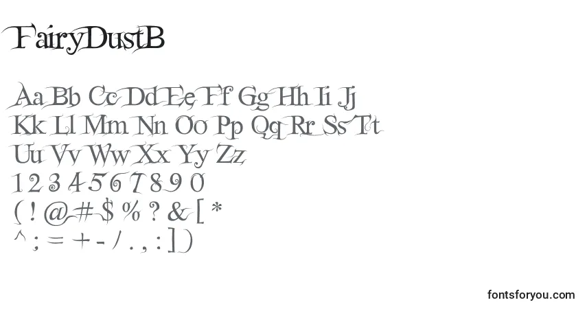 Schriftart FairyDustB (126319) – Alphabet, Zahlen, spezielle Symbole