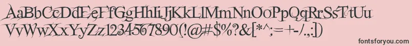 FairyDustB Font – Black Fonts on Pink Background