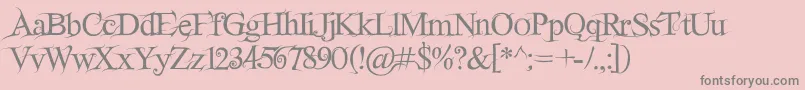 FairyDustB Font – Gray Fonts on Pink Background