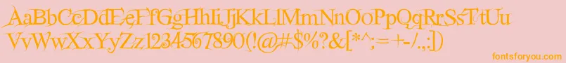 FairyDustB Font – Orange Fonts on Pink Background