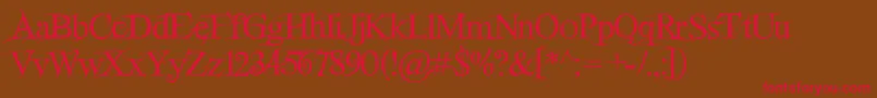 FairyDustB-Schriftart – Rote Schriften auf braunem Hintergrund