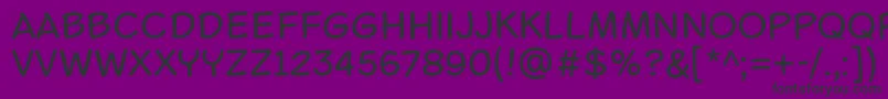 Lasco-Schriftart – Schwarze Schriften auf violettem Hintergrund