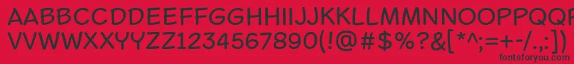 Lasco Font – Black Fonts on Red Background