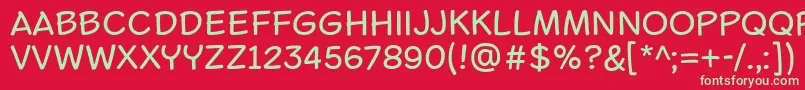 Lasco Font – Green Fonts on Red Background