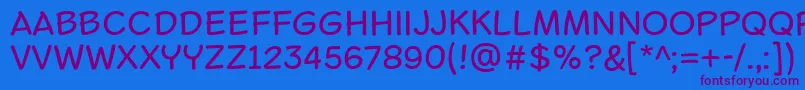 Lasco Font – Purple Fonts on Blue Background