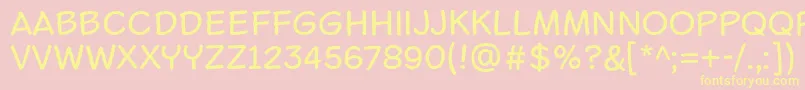 Lasco Font – Yellow Fonts on Pink Background