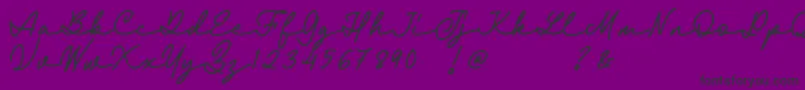 Шрифт Fairyland Demo Font – чёрные шрифты на фиолетовом фоне