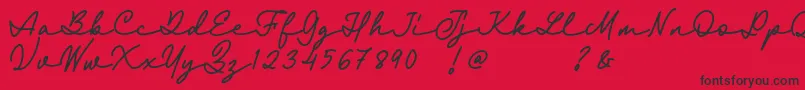 Fairyland Demo Font Font – Black Fonts on Red Background