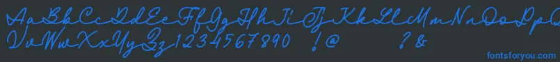 Fairyland Demo Font Font – Blue Fonts on Black Background