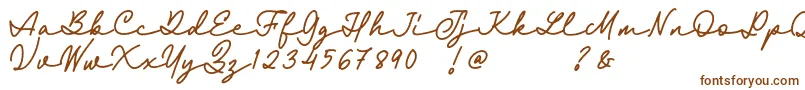 Fairyland Demo Font-Schriftart – Braune Schriften auf weißem Hintergrund
