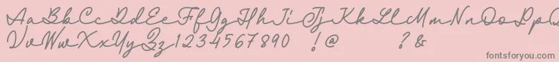 Fairyland Demo Font Font – Gray Fonts on Pink Background