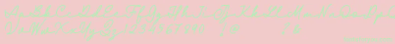 Fairyland Demo Font Font – Green Fonts on Pink Background