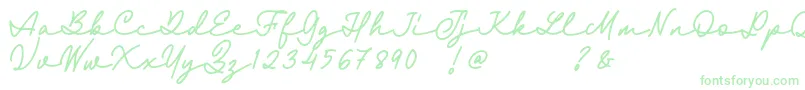 Fairyland Demo Font Font – Green Fonts on White Background