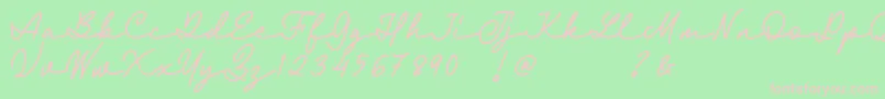 Fairyland Demo Font Font – Pink Fonts on Green Background