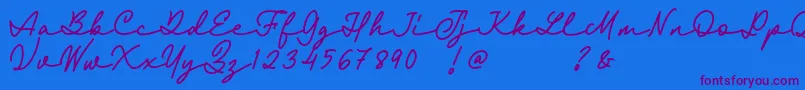 Fairyland Demo Font Font – Purple Fonts on Blue Background
