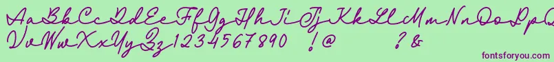 fuente Fairyland Demo Font – Fuentes Moradas Sobre Fondo Verde