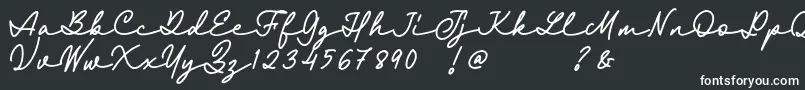 Fairyland Demo Font-fontti – valkoiset fontit mustalla taustalla