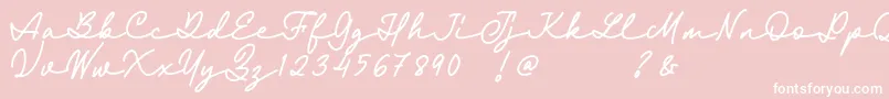 Fairyland Demo Font Font – White Fonts on Pink Background