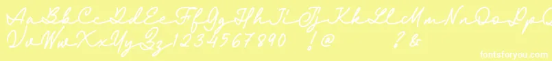 fuente Fairyland Demo Font – Fuentes Blancas Sobre Fondo Amarillo