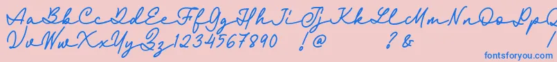 fuente Fairyland Demo Font – Fuentes Azules Sobre Fondo Rosa