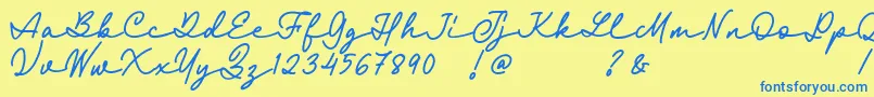 fuente Fairyland Demo Font – Fuentes Azules Sobre Fondo Amarillo