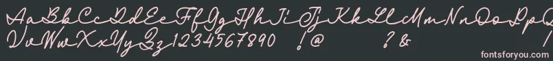 フォントFairyland Demo Font – 黒い背景にピンクのフォント