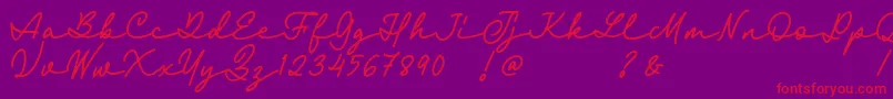 Fairyland Demo Font Font – Red Fonts on Purple Background