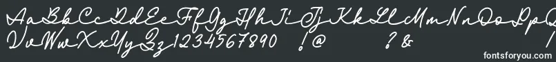 Fairyland Demo Font-fontti – valkoiset fontit mustalla taustalla