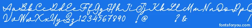 fuente Fairyland Demo Font – Fuentes Blancas Sobre Fondo Azul